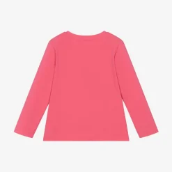 Baby Girls Pink Logo Heart Cotton Top