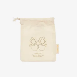 Baby Girls Pink Organic Cotton Flower Booties