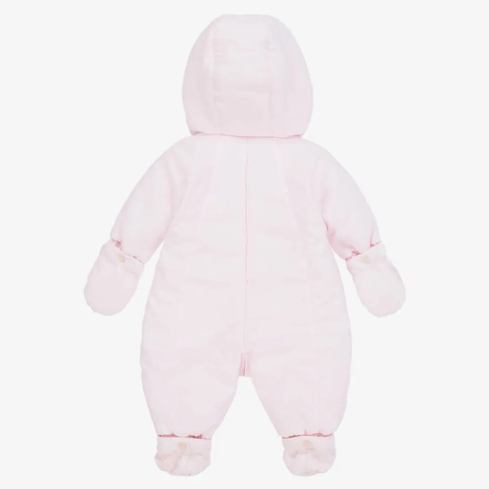 Baby Girls Pink Padded Snowsuit