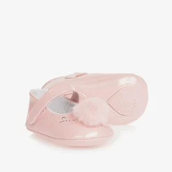 Baby Girls Pink Pom-Pom Pre-Walker Shoes