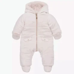 Baby Girls Pink Reversible Snowsuit