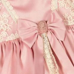 Baby Girls Pink Satin Dress Set