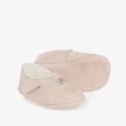 Baby Girls Pink Suede Pre-Walker Shoes