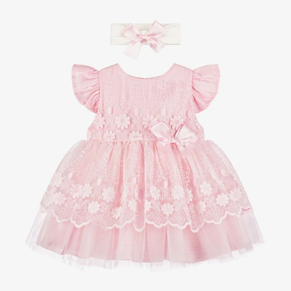 Baby Girls Pink Tulle Dress Set