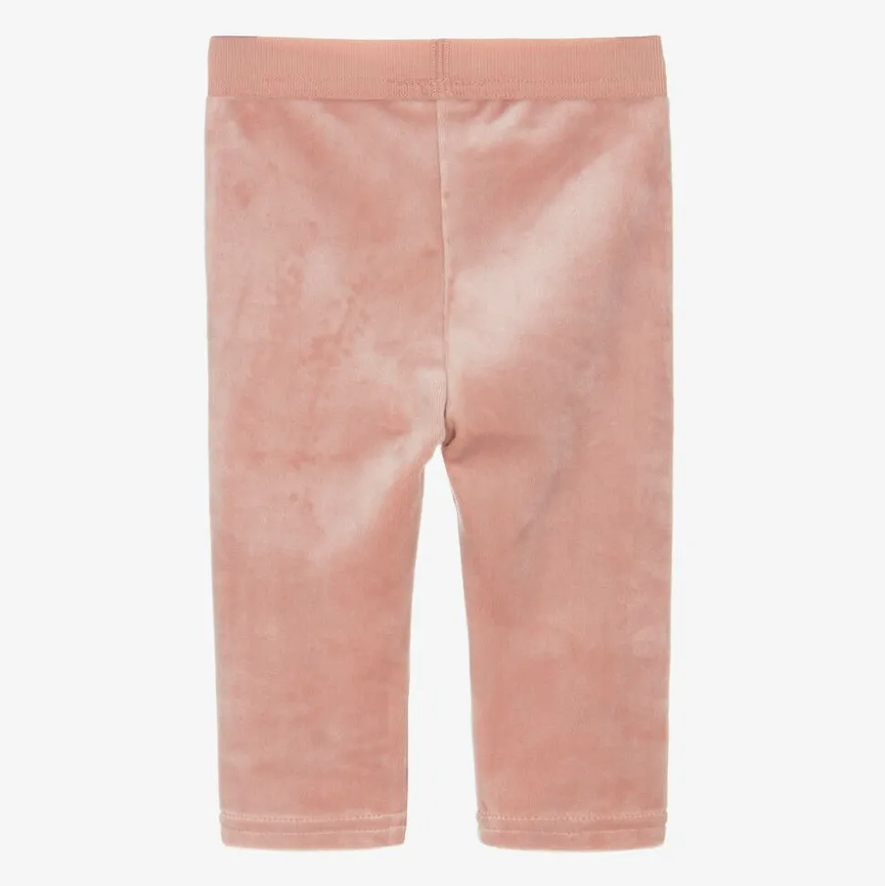Baby Girls Pink Velour Leggings