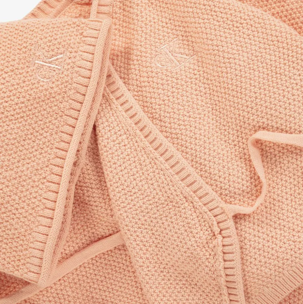 Baby Girls Pink Waffle Knit Babysuit Gift Set