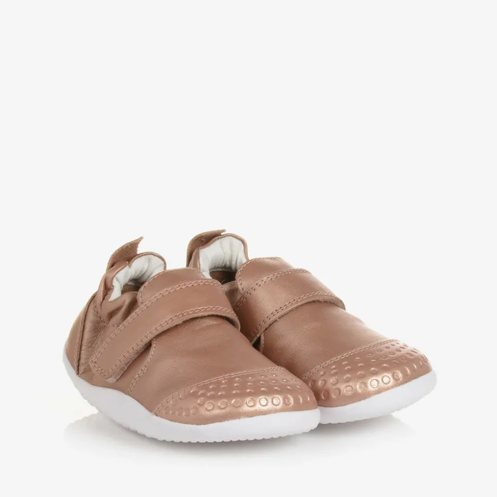 Baby Girls Rose Gold Leather First Walkers
