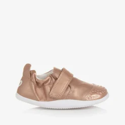 Baby Girls Rose Gold Leather First Walkers