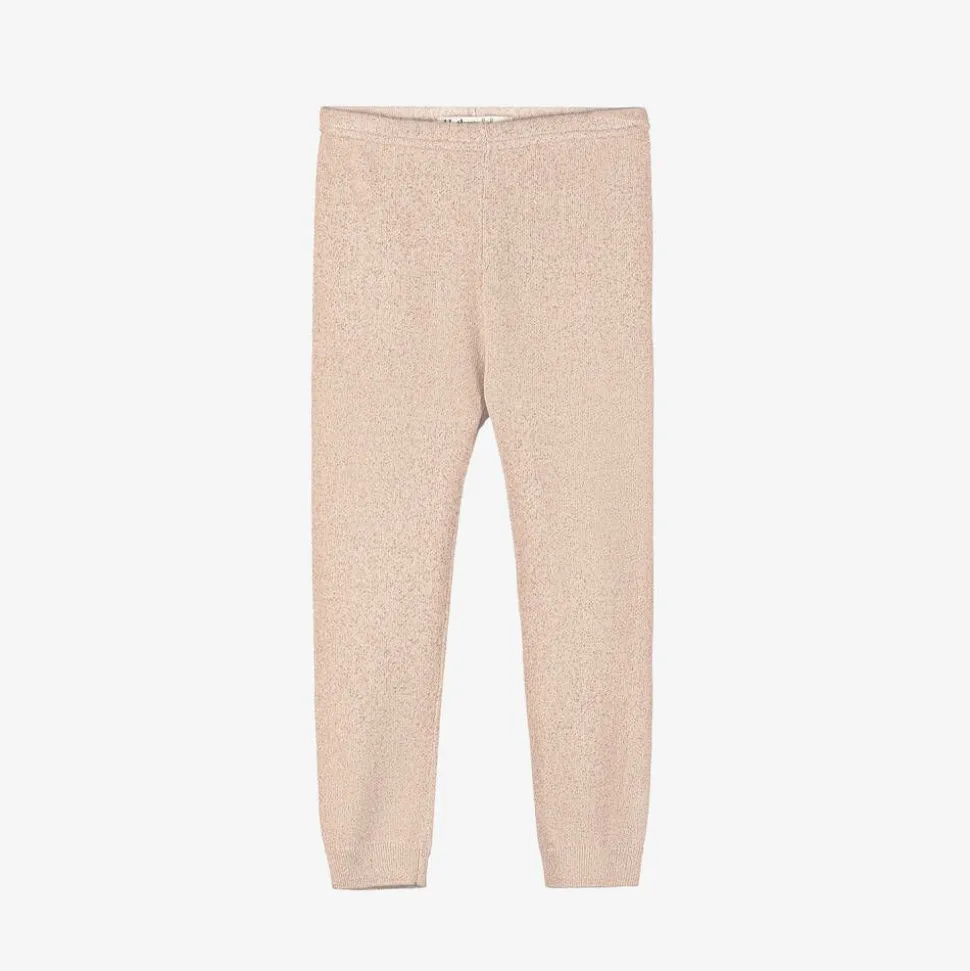 Baby Girls Rose Gold Lurex Leggings