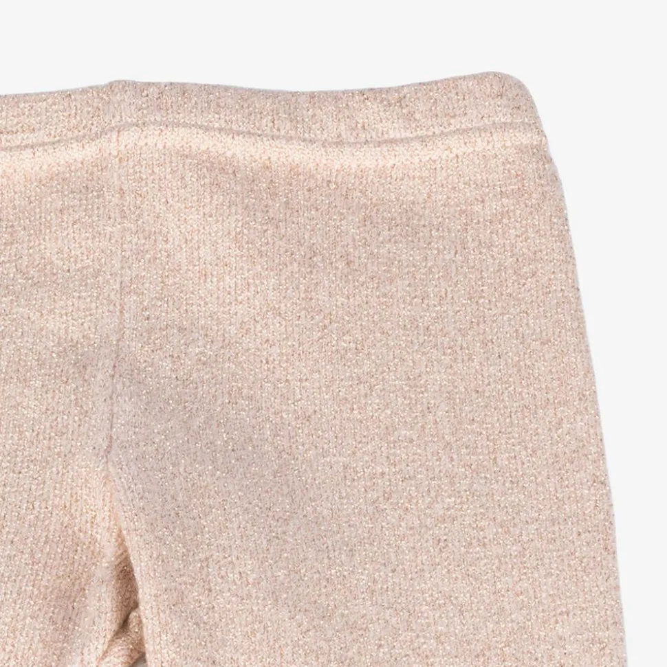 Baby Girls Rose Gold Lurex Leggings