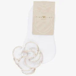 Baby Girls White & Ivory Ruffle Socks