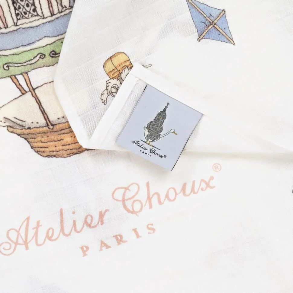 Baby Girls White Balloons Swaddle (97cm)