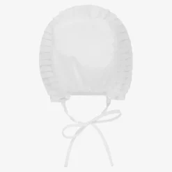 Baby Girls White Bonnet