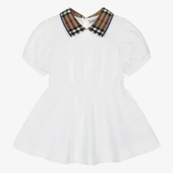 Baby Girls White Check Polo Dress