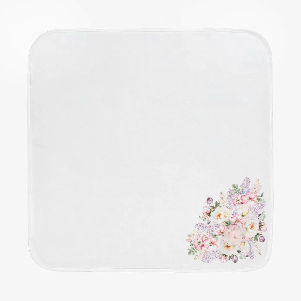 Baby Girls White Cotton Blanket Gift Set