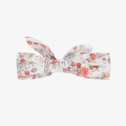 Baby Girls White Cotton Pomegranate Headband