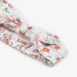 Baby Girls White Cotton Pomegranate Headband