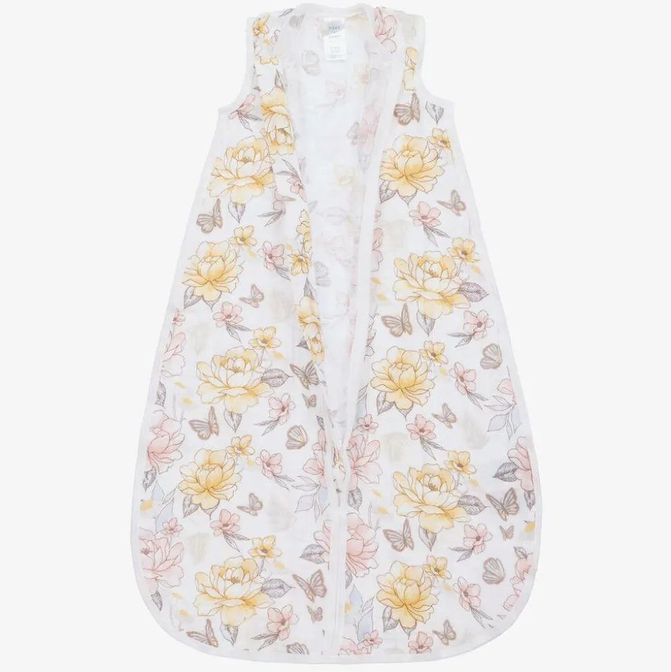 Baby Girls White Cotton Sleeping Bag