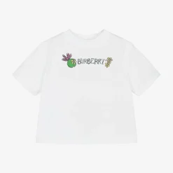 Baby Girls White Cotton T-Shirt