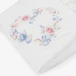 Baby Girls White Floral Bow Nest