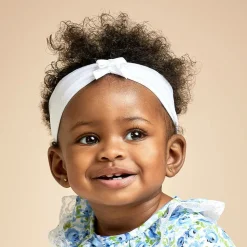 Baby Girls White Headband & Booties Gift Set