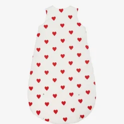 Baby Girls White Hearts Sleeping Bag