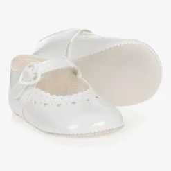 Baby Girls White Patent Pre-Walker Shoes