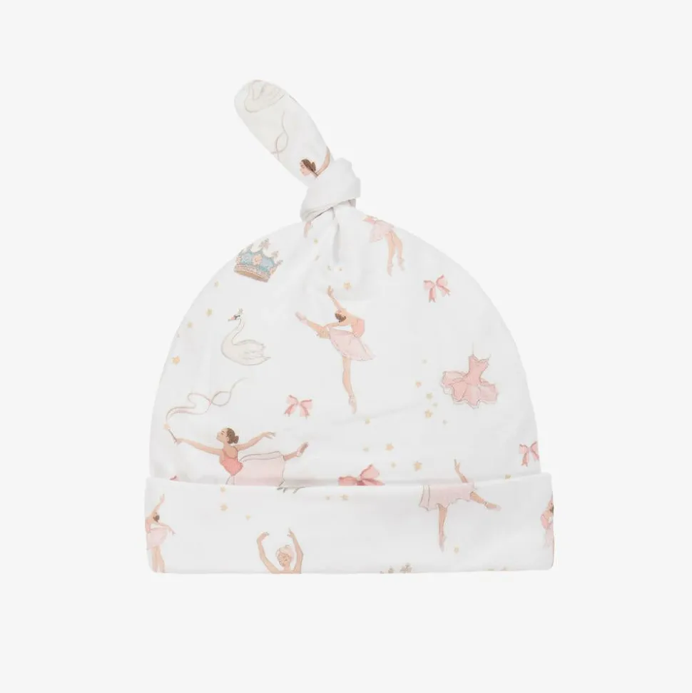 Baby Girls White Supima Cotton Opera Hat