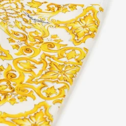 Baby Girls Yellow Majolica Print Cotton Leggings