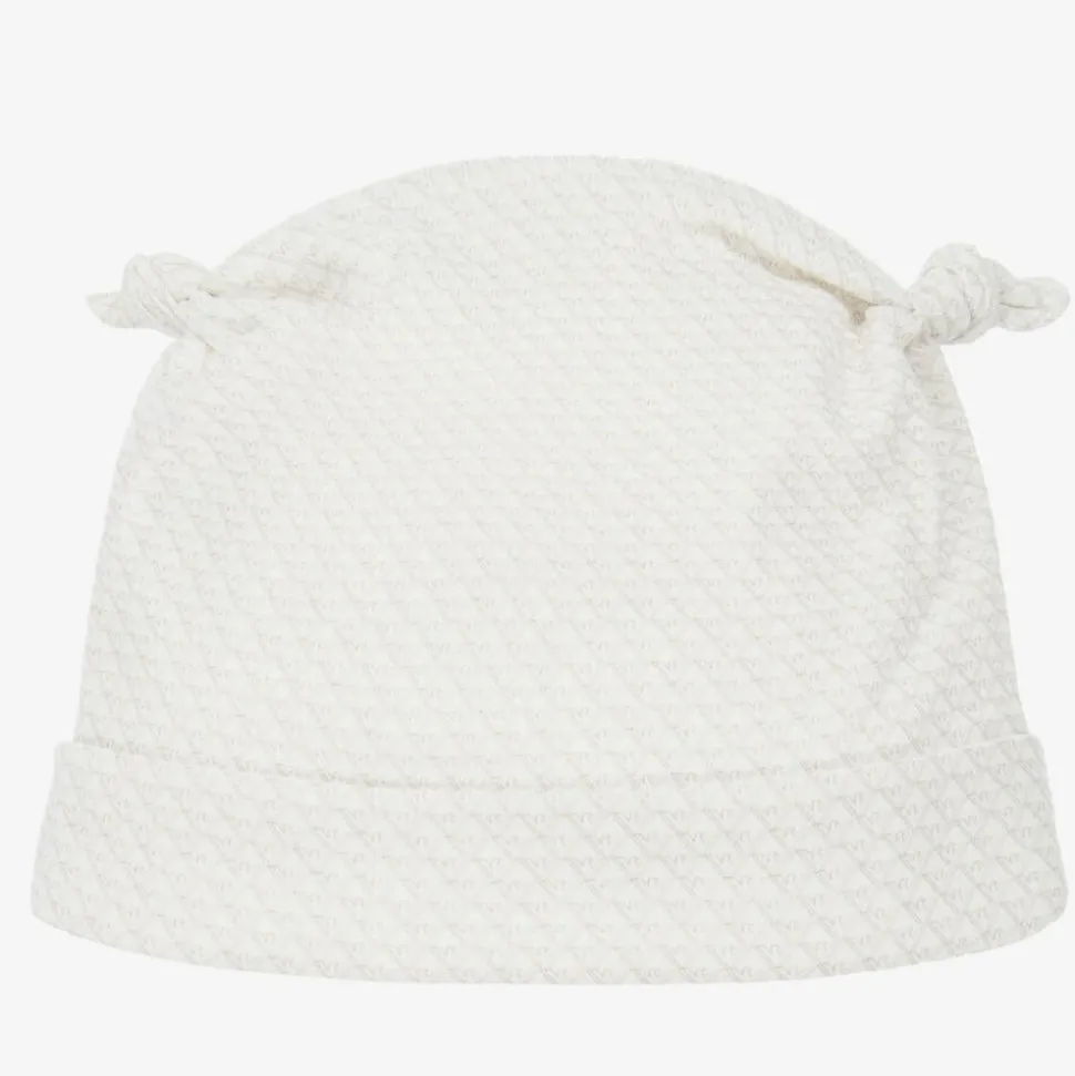 Baby Ivory Cotton Logo Hat