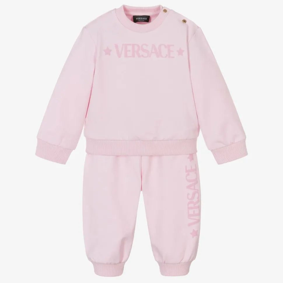 Baby Pale Pink Logo Tracksuit