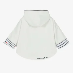 Baby White Hooded Rain Cape