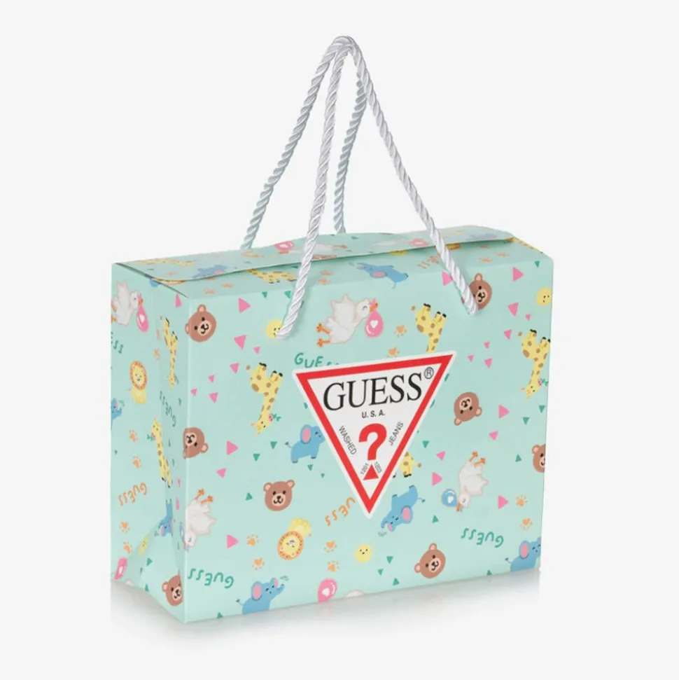 Beige & Green Cotton Babysuit Set