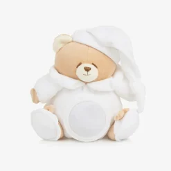 Beige & White Teddy Bear Night Light (23cm)