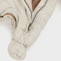 Beige Bear Snowsuit & Neck Warmer Set