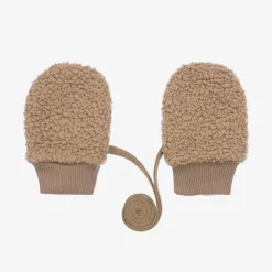 Beige Bouclé Mittens