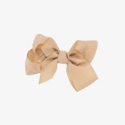 Beige Bow Hair Clip (7cm)