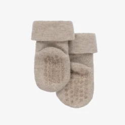 Beige Bunny Cotton Baby Socks