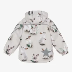 Beige Bunny Rabbit Padded Ski Jacket