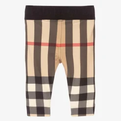 Beige Check Baby Leggings