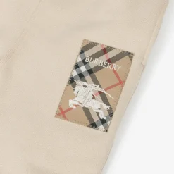 Beige Cotton Baby Joggers