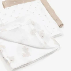 Beige Cotton Baby Muslins (3 Pack)