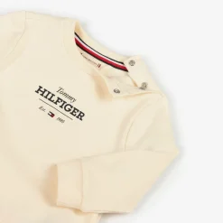 Beige Cotton Baby Tracksuit