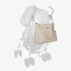 Beige Faux Leather Baby Changing Bag (43cm)