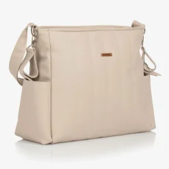 Beige Faux Leather Baby Changing Bag (43cm)