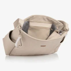Beige Faux Leather Baby Changing Bag (43cm)