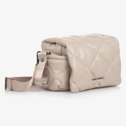 Beige Faux Leather Changing Bag (34cm)