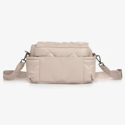 Beige Faux Leather Changing Bag (34cm)
