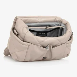 Beige Faux Leather Changing Bag (34cm)