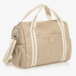 Beige Faux Leather Changing Bag (36cm)